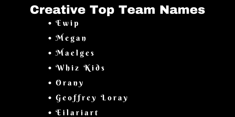 Top Team Names