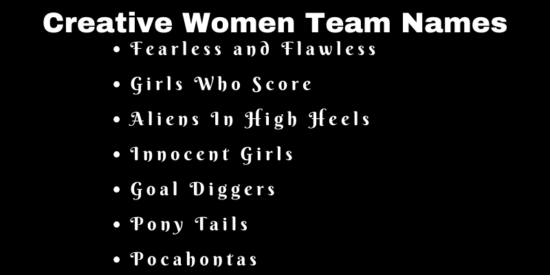 Women Team Names