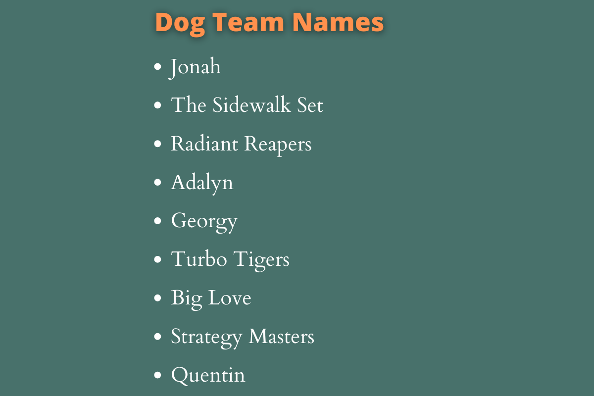 Dog Team Names