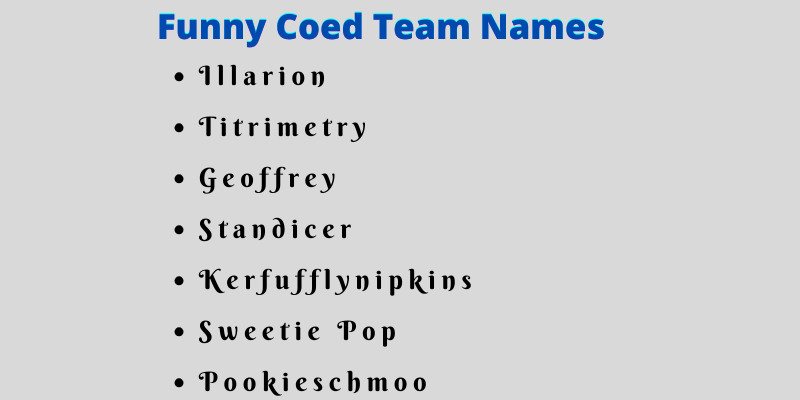 Coed Team Names