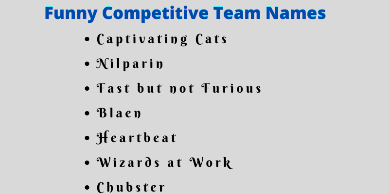 Competitive Team Names