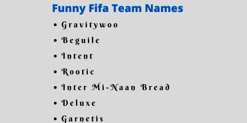 Fifa Team Names