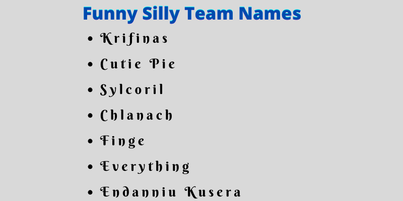 Silly Team Names