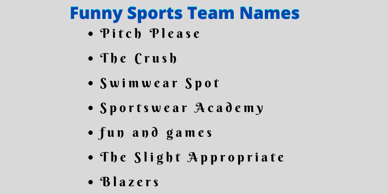 Sports Team Names