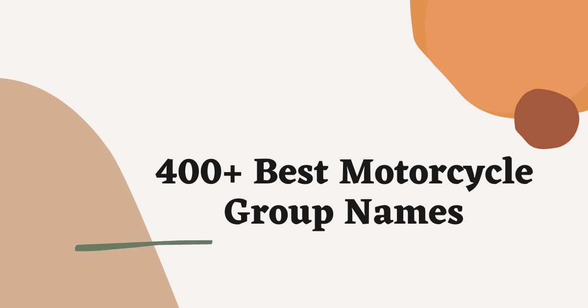 Motorcycle Group Names