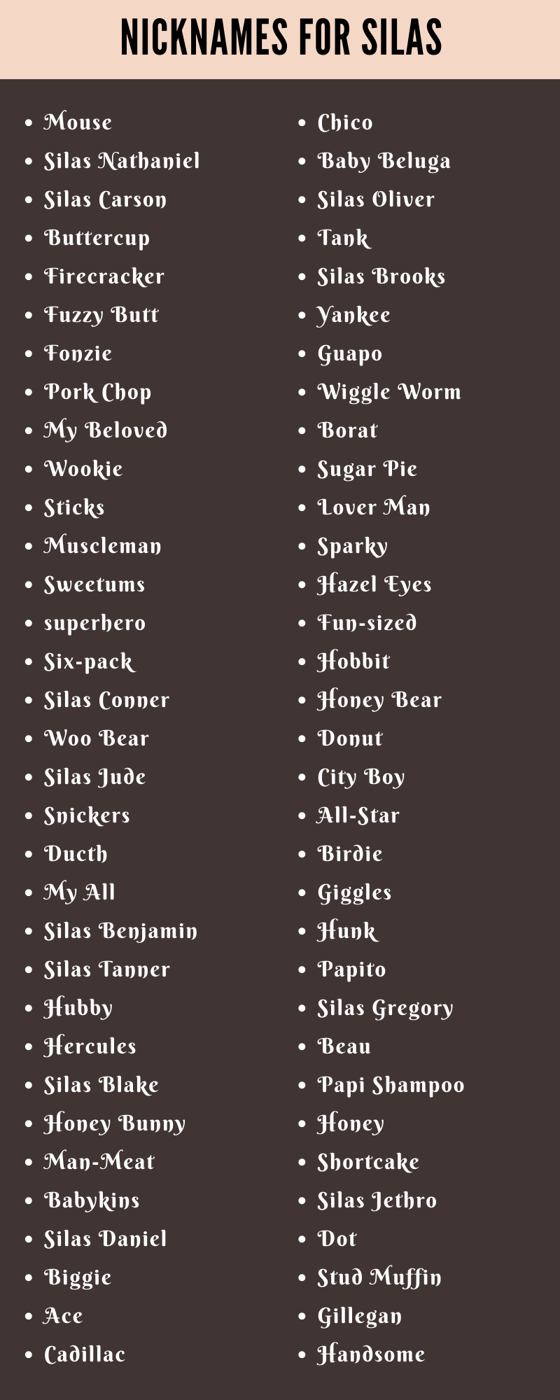 Nicknames For Silas: 200 Adorable and Cute Names
