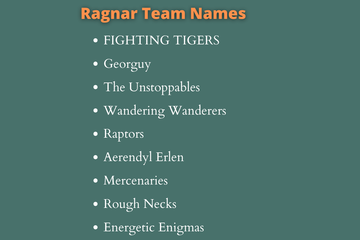 Ragnar Team Names