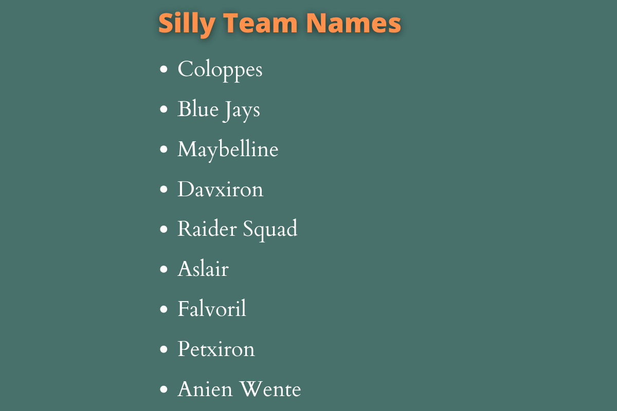 Silly Team Names