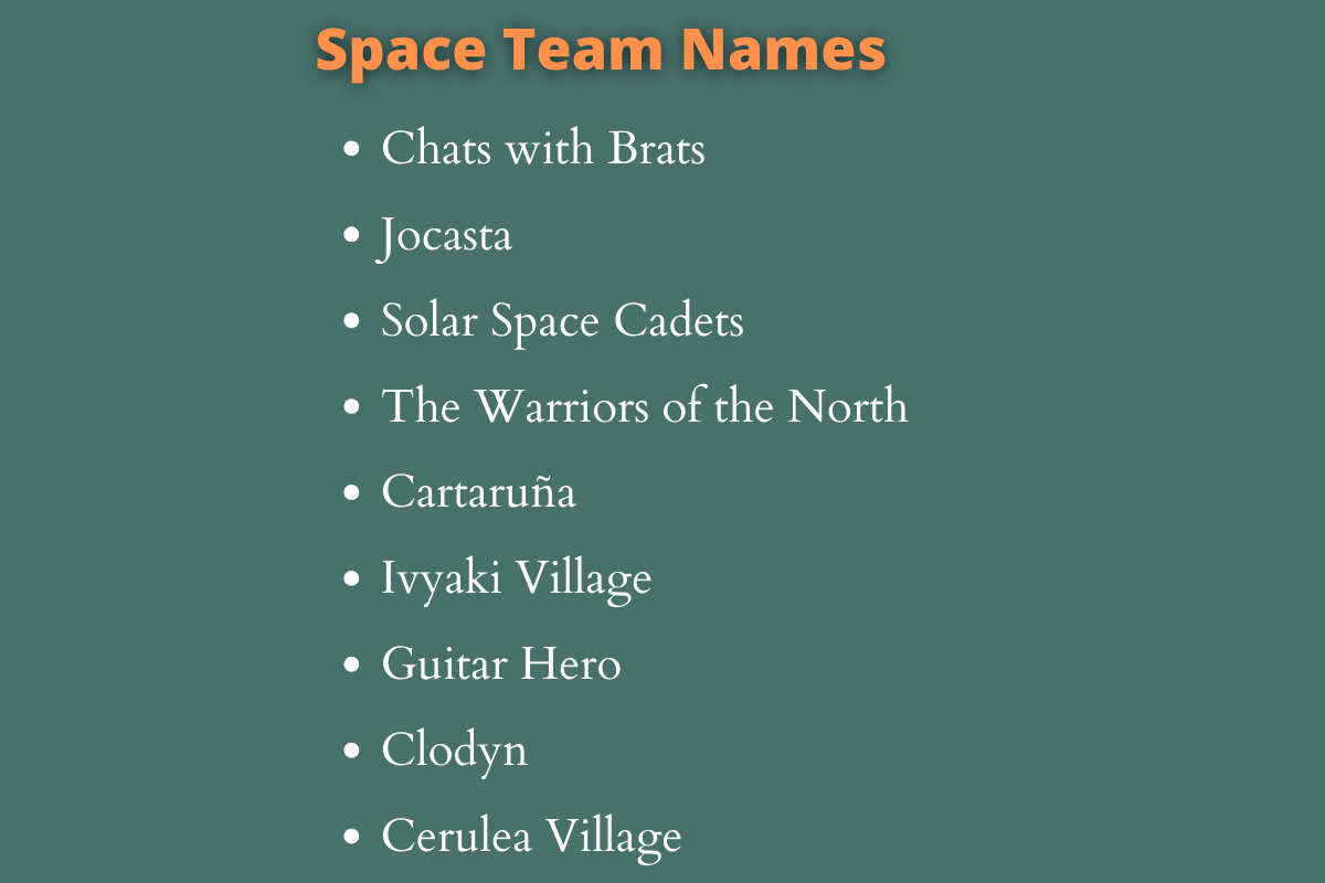 Space Team Names
