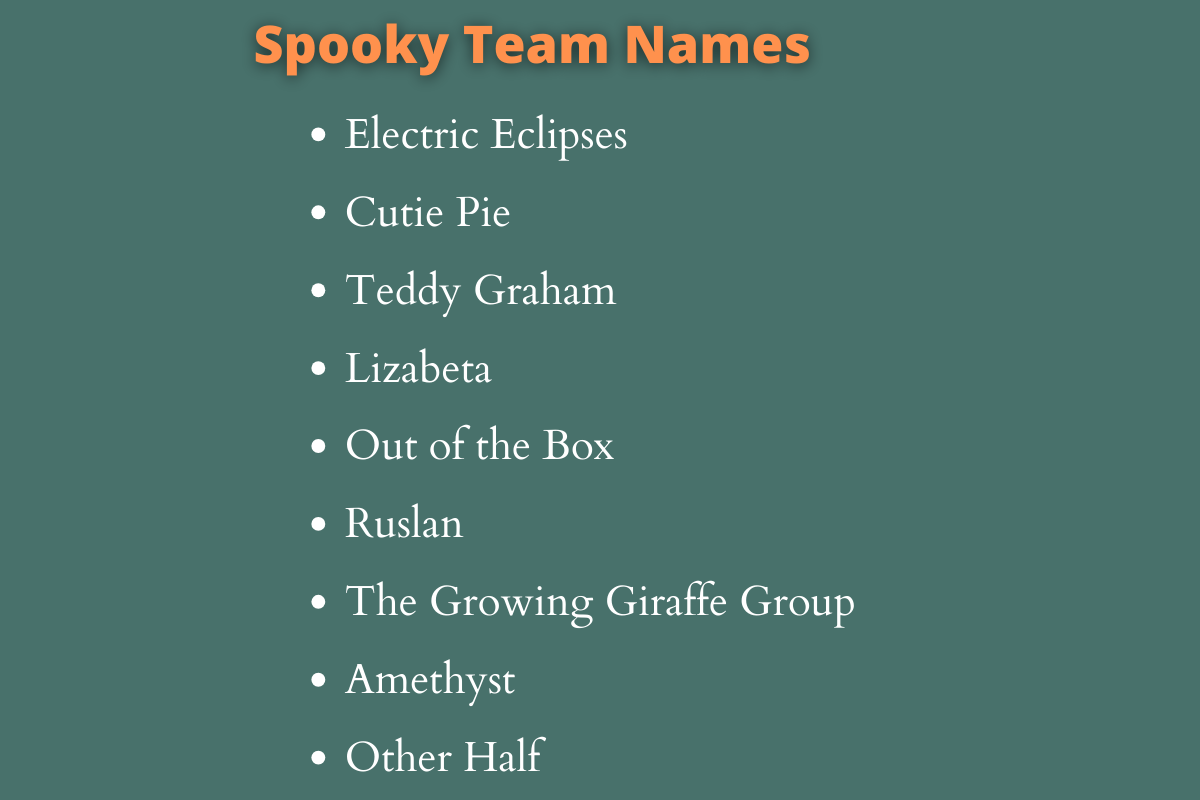 Spooky Team Names