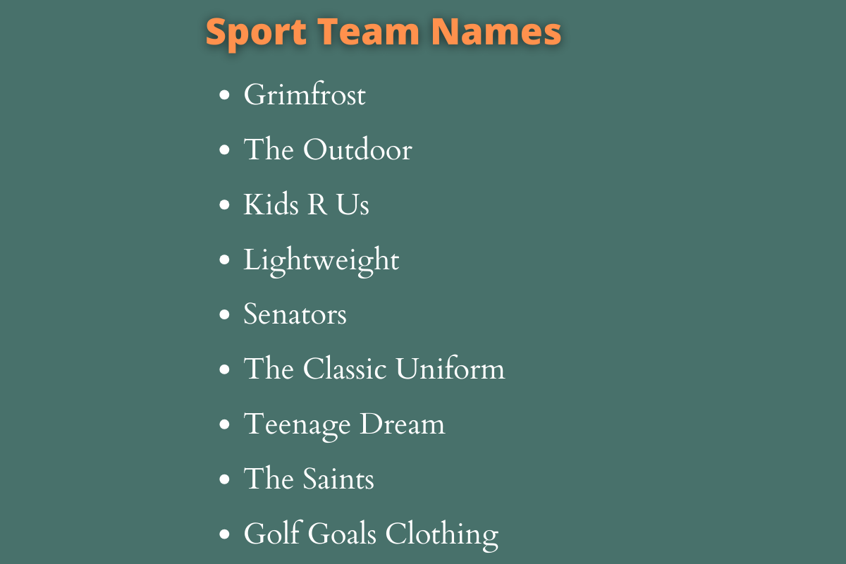 Sport Team Names