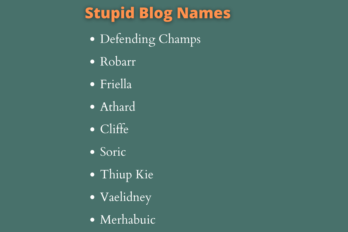 Stupid Blog Names