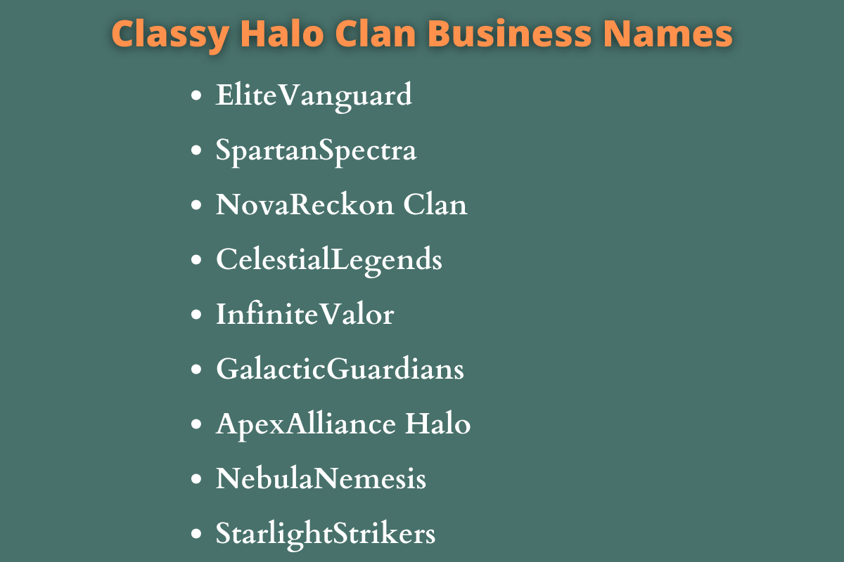 Halo Clan Business Names