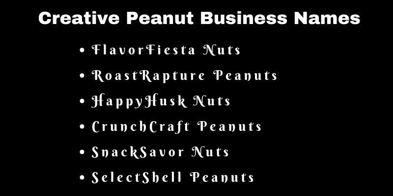 Peanut Business Names