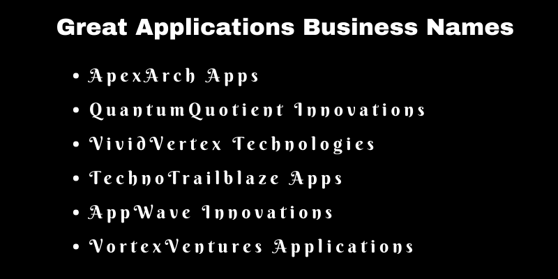 Applications Business Names