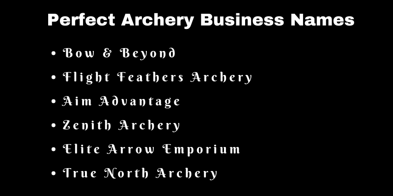 Archery Business Names