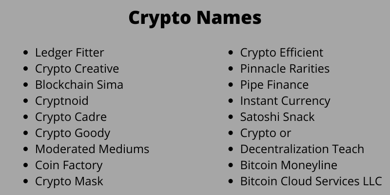 Crypto Names
