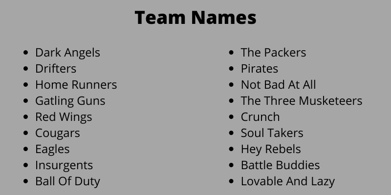 creative team names