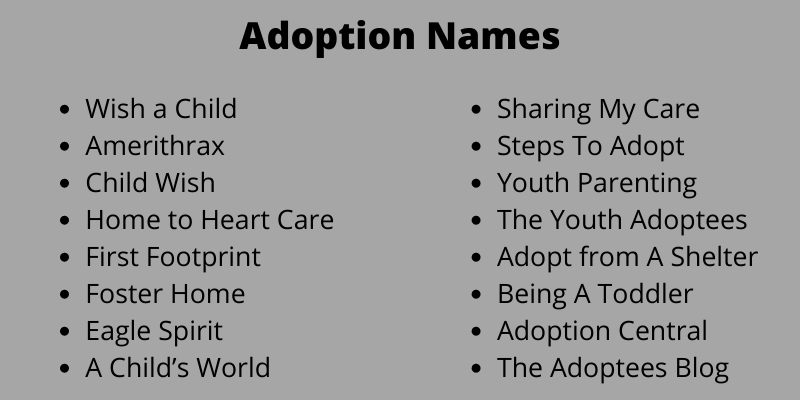 Adoption Names