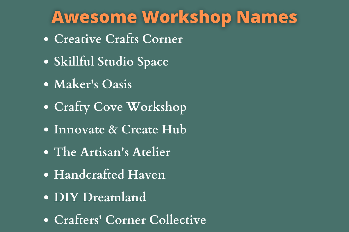 Workshop Names