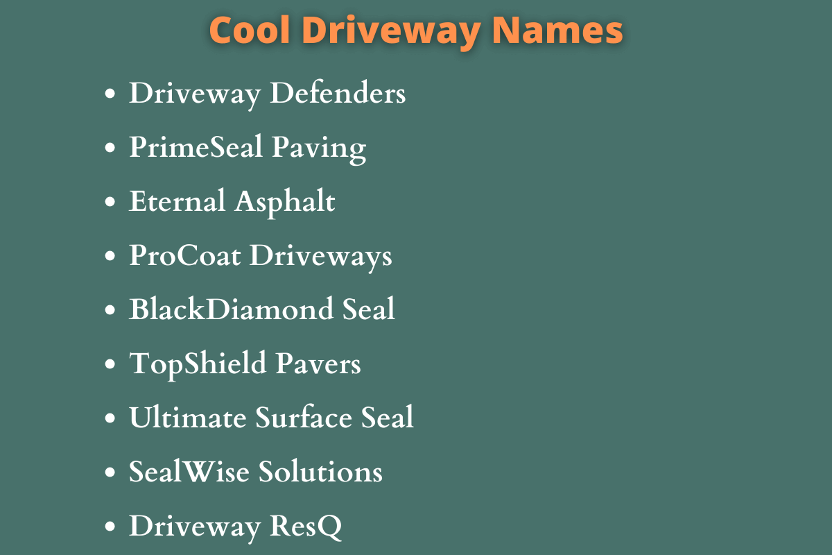 Driveway SealingCompany Names