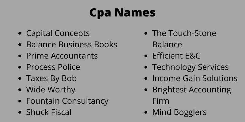 Cpa Names