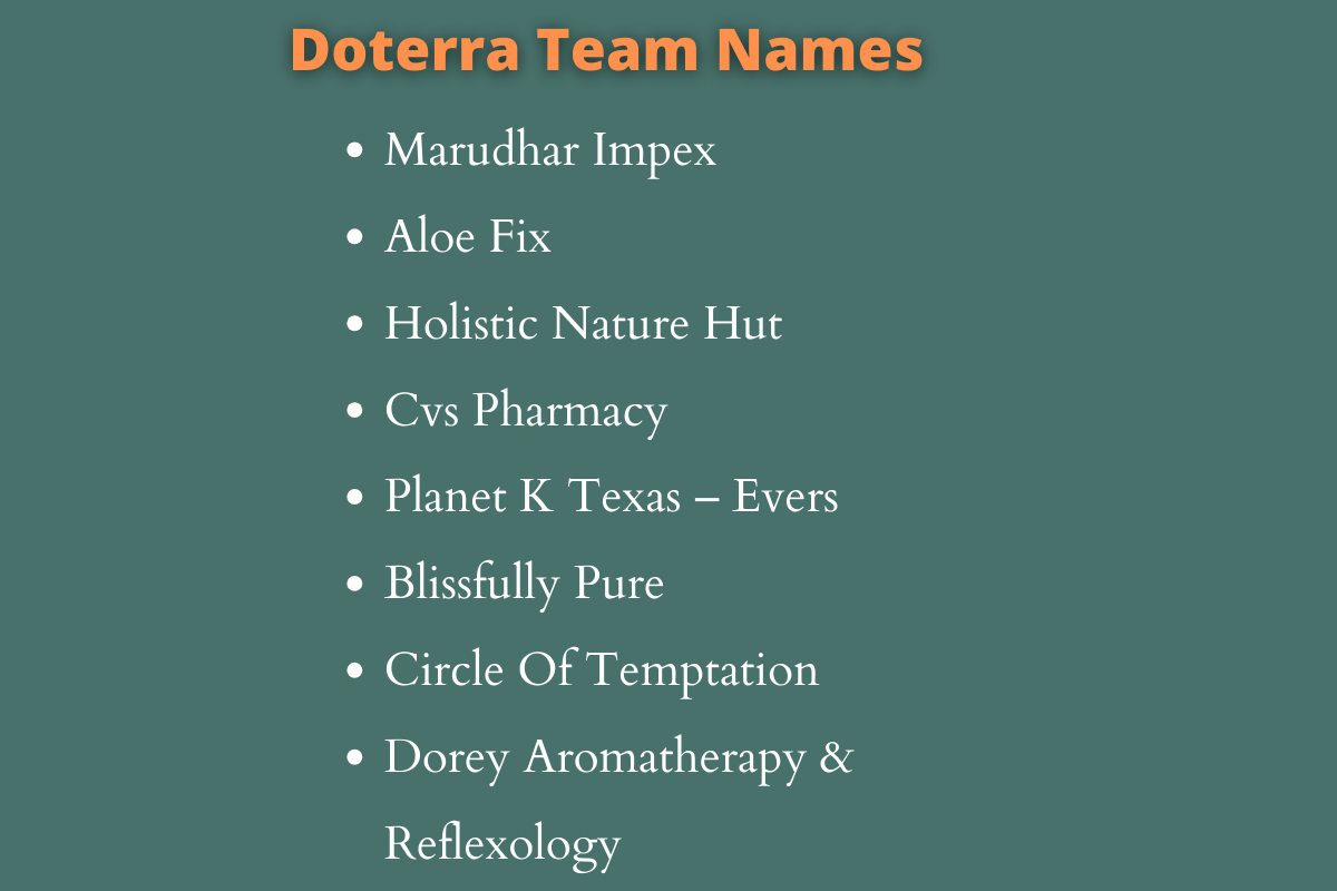 Doterra Team Names