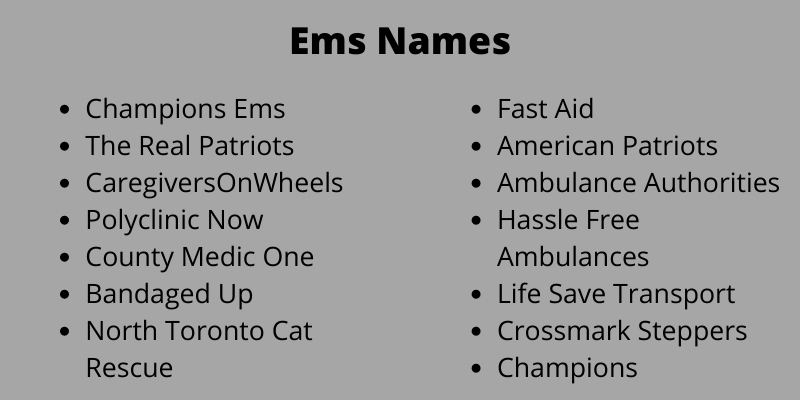 Ems Names