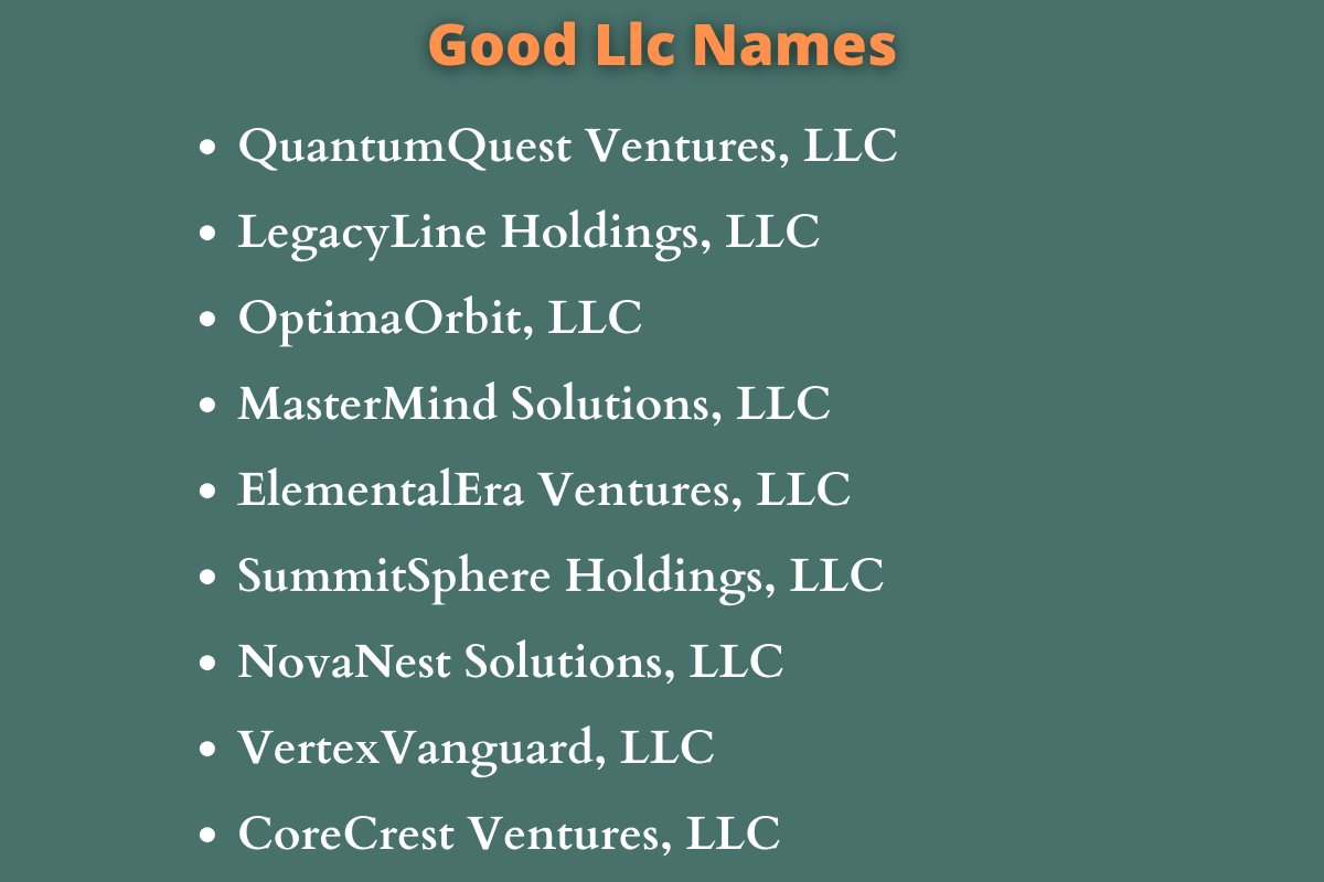 Limited Liability Company Names