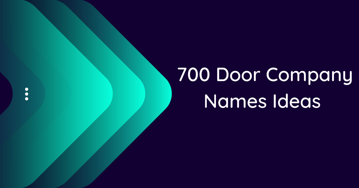 Door Company Names Ideas