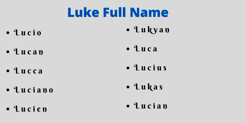 Luke Full Name