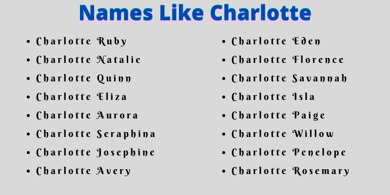 Names Like Charlotte