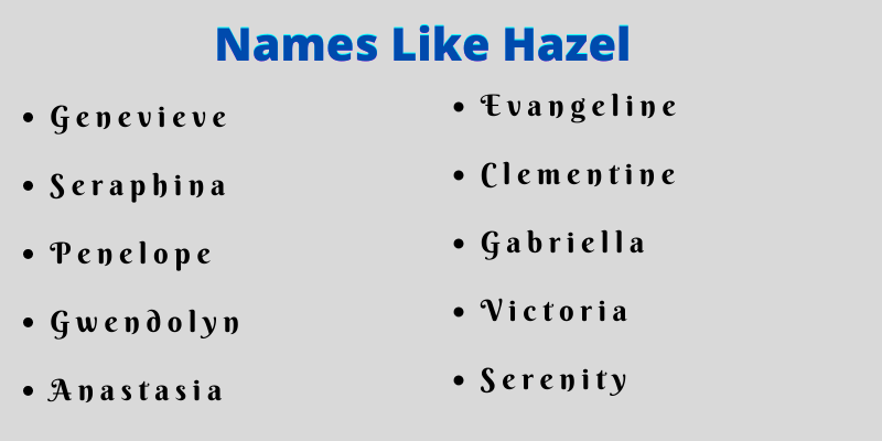 Names Like Hazel
