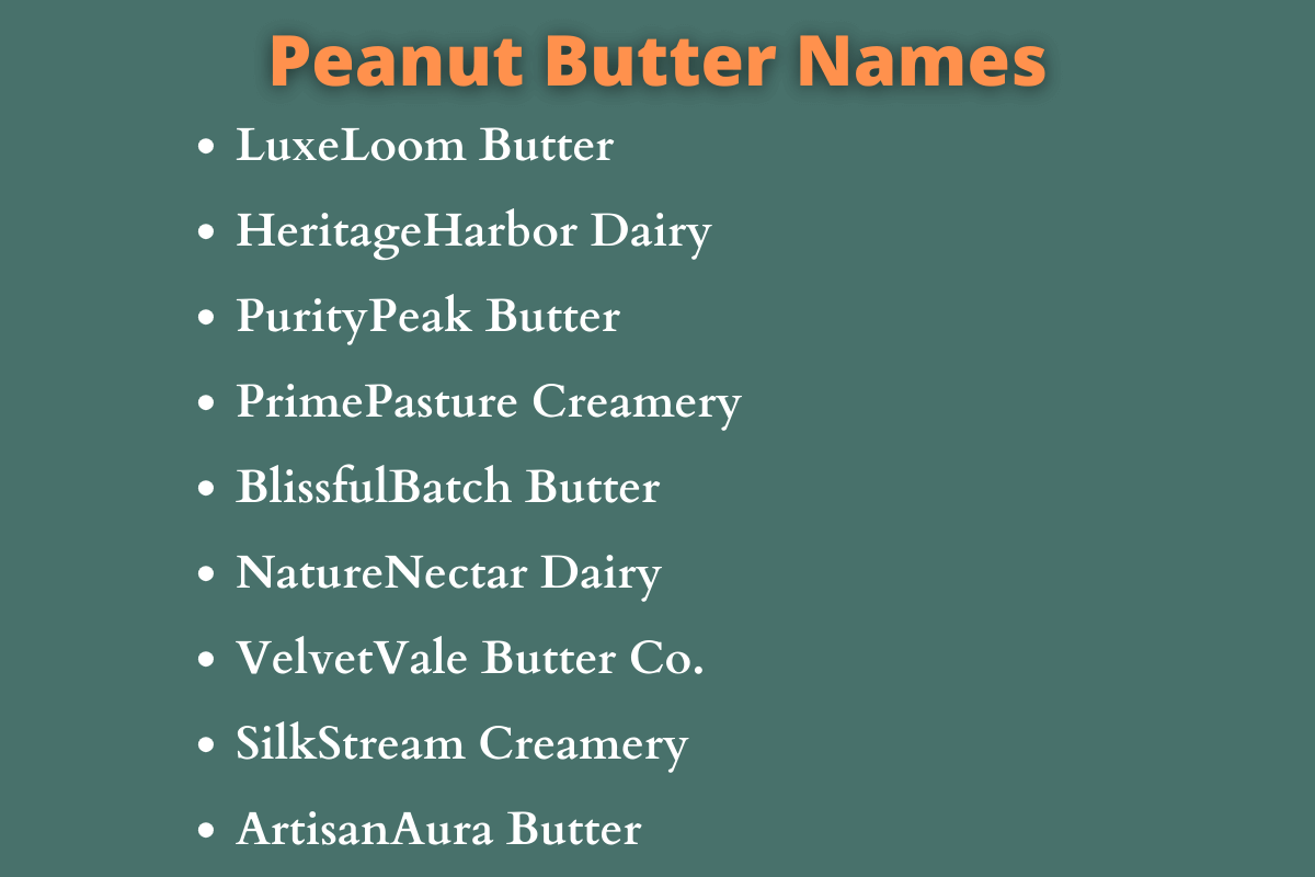 Butter Company Names