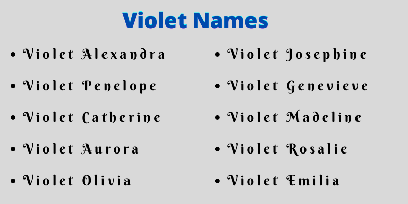 Violet Names
