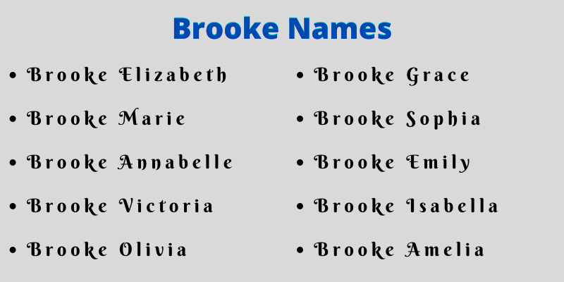 Brooke Names