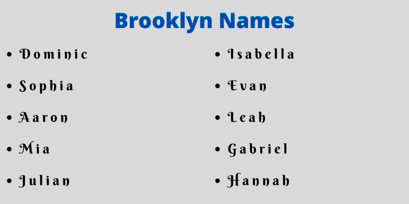 Brooklyn Names