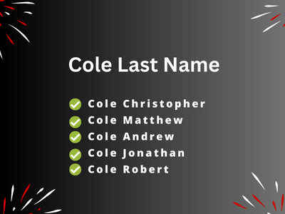 Cole Last Name