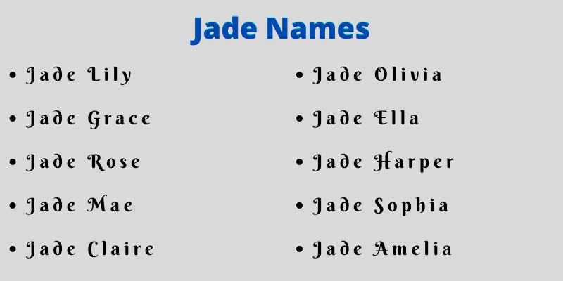 Jade Names