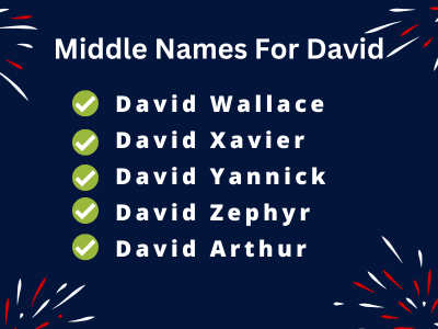 400 Catchy Middle Names For David That You Will Love