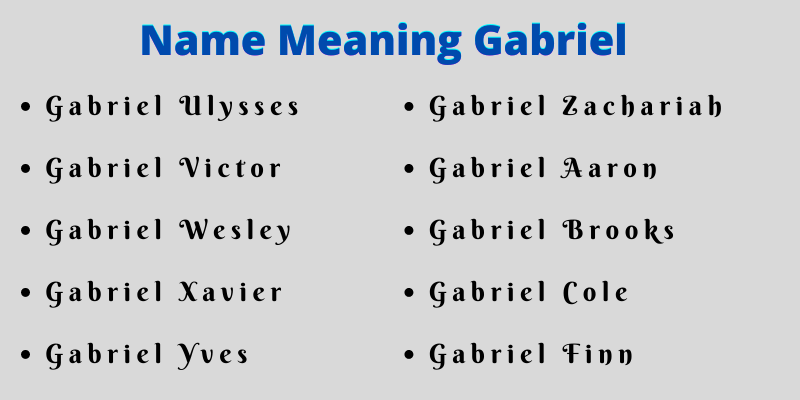 Name Meaning Gabriel