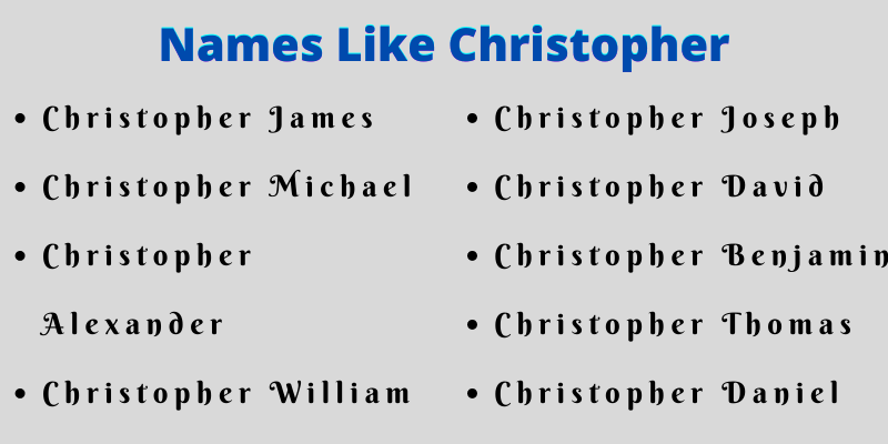 Names Like Christopher
