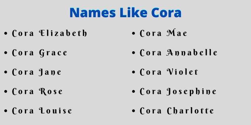 Names Like Cora