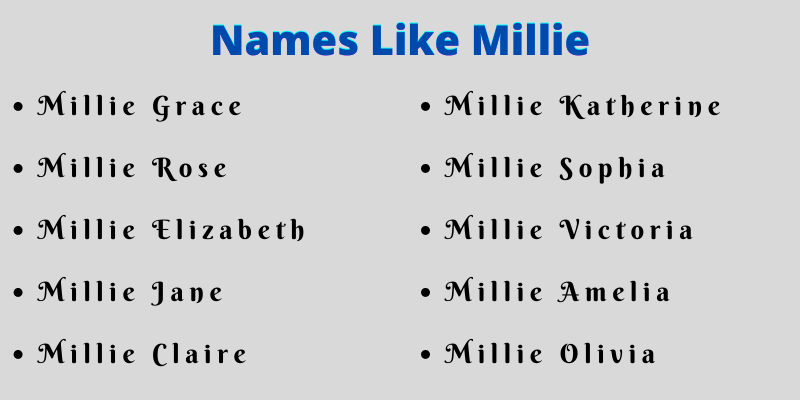 Names Like Millie