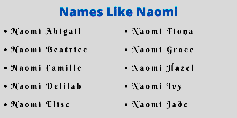 Names Like Naomi