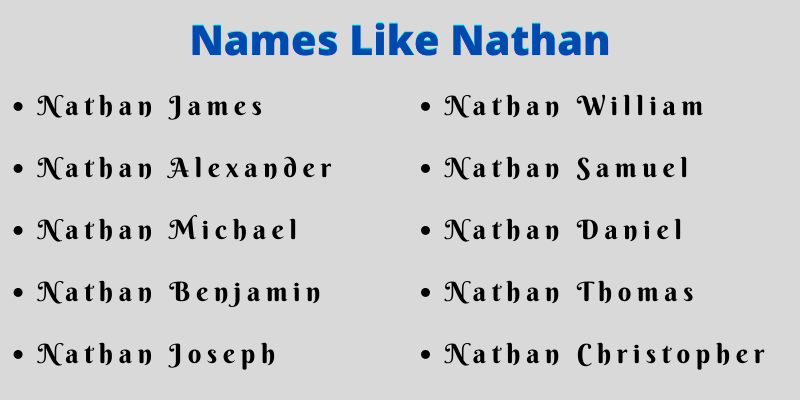 Names Like Nathan