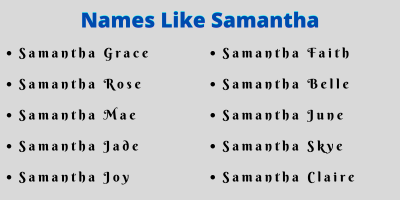 Names Like Samantha