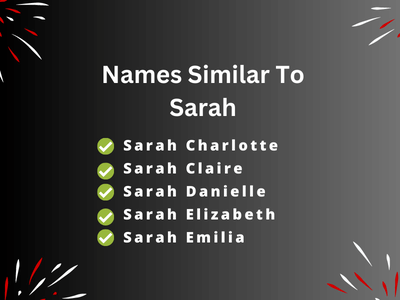Names Similar To Sarah
