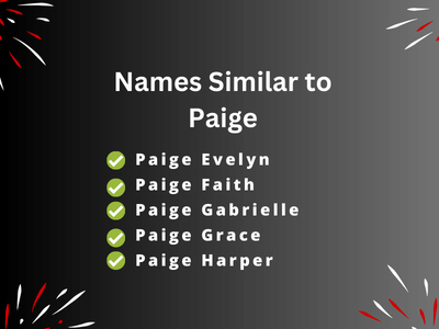 Names Similar to Paige