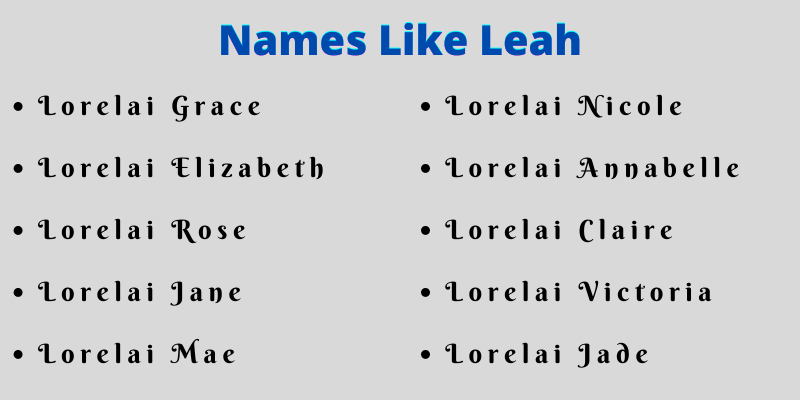 Names like Lorelai